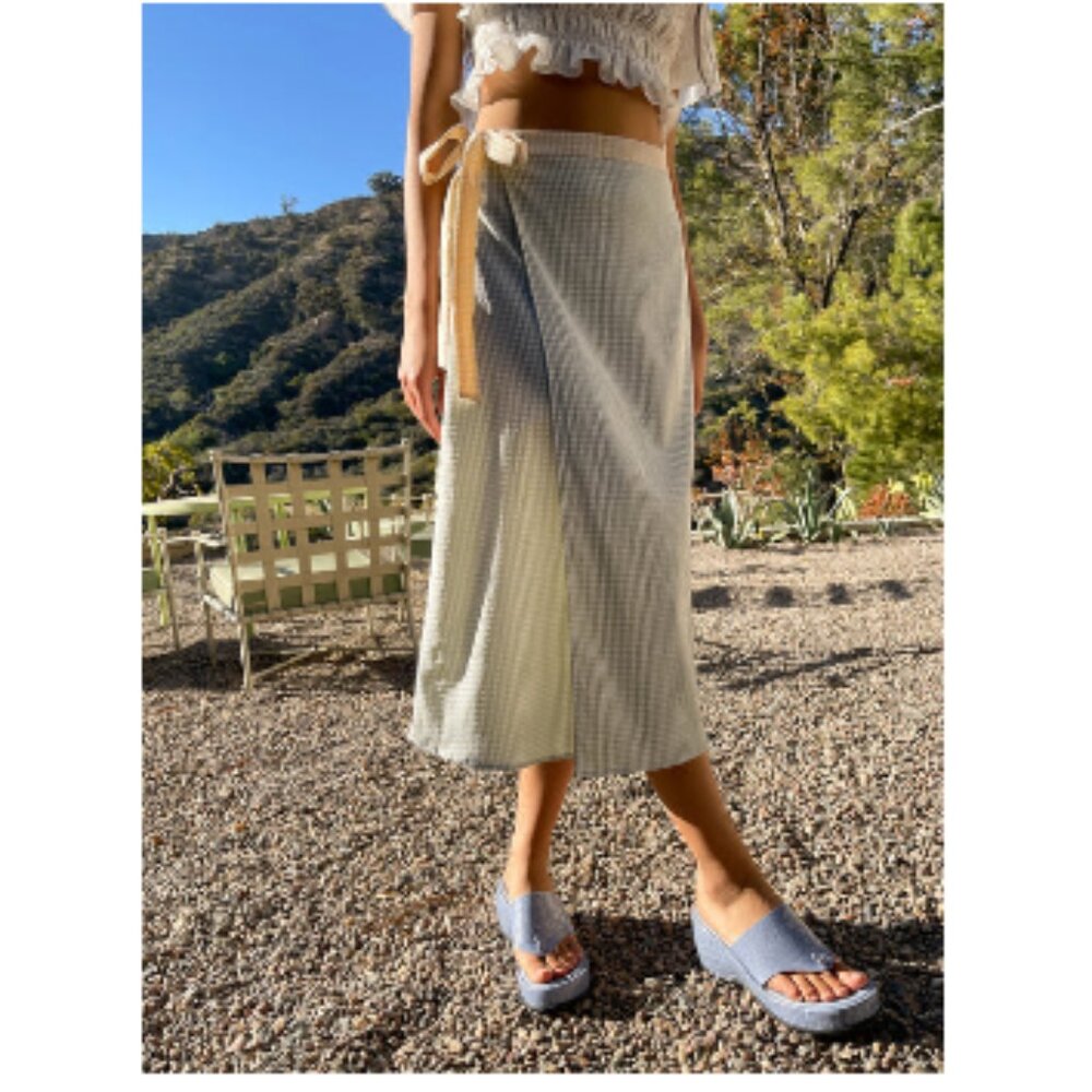 Lisa Says Gah Gingham Wrap Skirt